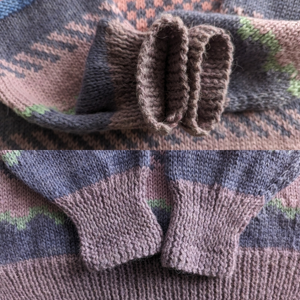 Multicolor Patterned Crew Neck Sweater - Picture 7 of 16